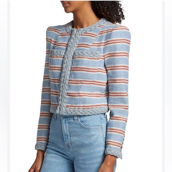 NWT VERONICA BEARD Arrowe Jacket Striped Size 16 - Picture 12 of 16